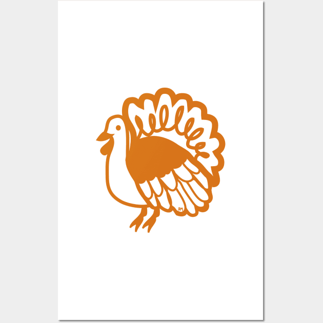 Simple Turkey Chevron Wall Art by RuthMCreative